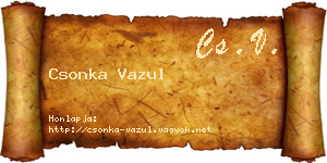 Csonka Vazul névjegykártya